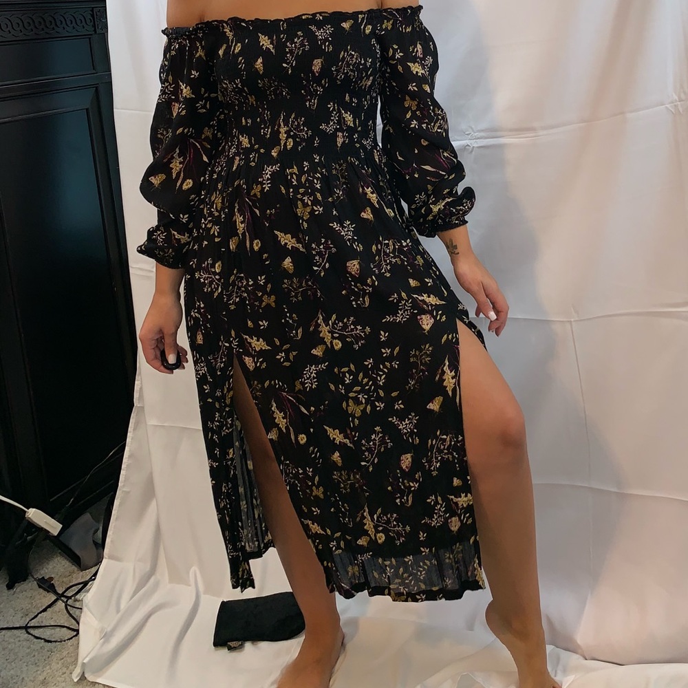 Urban outfitters off the shoulder floral dress